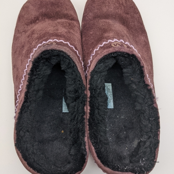 Merrell Women's Suede Dark Purple Clogs Shoes Size 8 - Picture 4 of 8